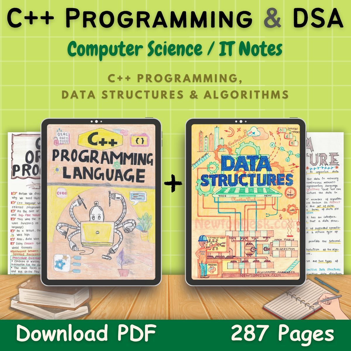 cpp c plus plus programming and data structures algorithms dsa notes pdf first front cover page
