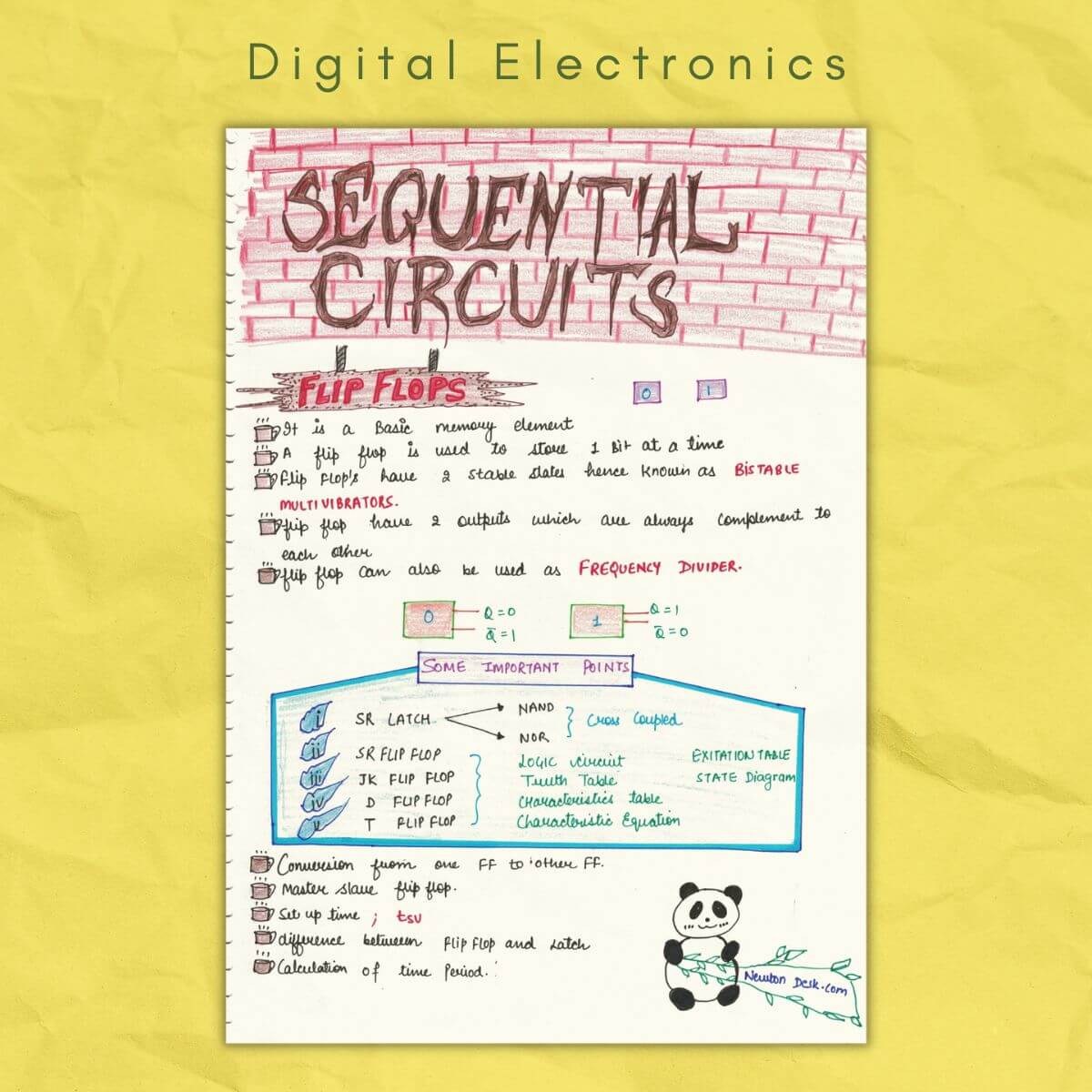 sequential circuits digital electronics notes sample
