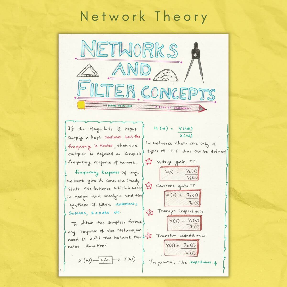 network and filter concepts network theory