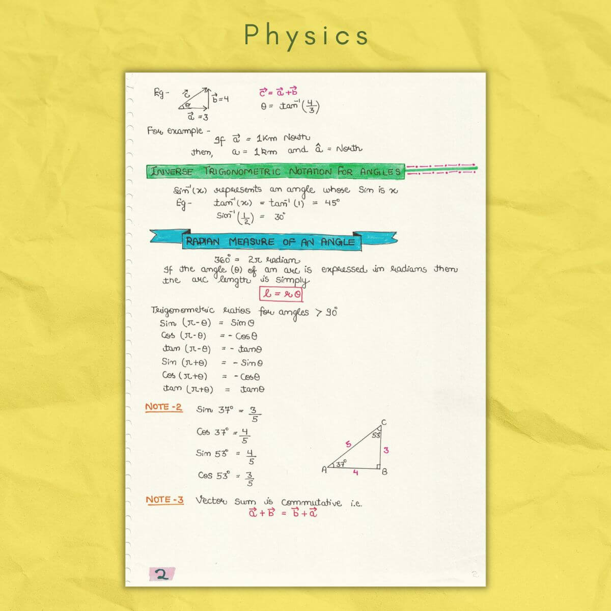 physics notes sample