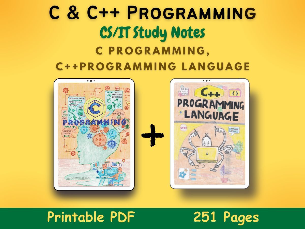 C and C++ Programming Language Aesthetic Notes Bundle [PDF] - NewtonDesk