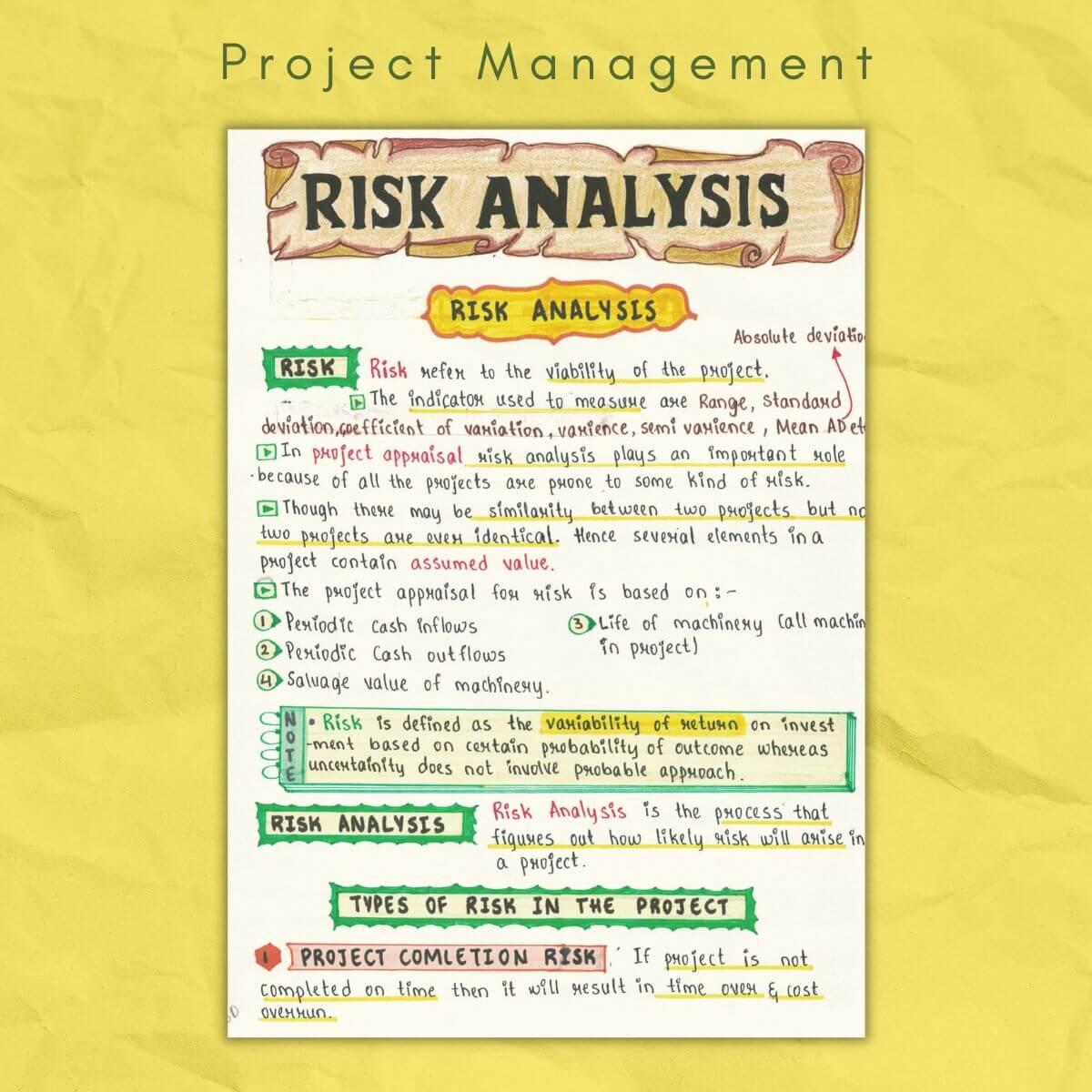 risk analysis in project management
