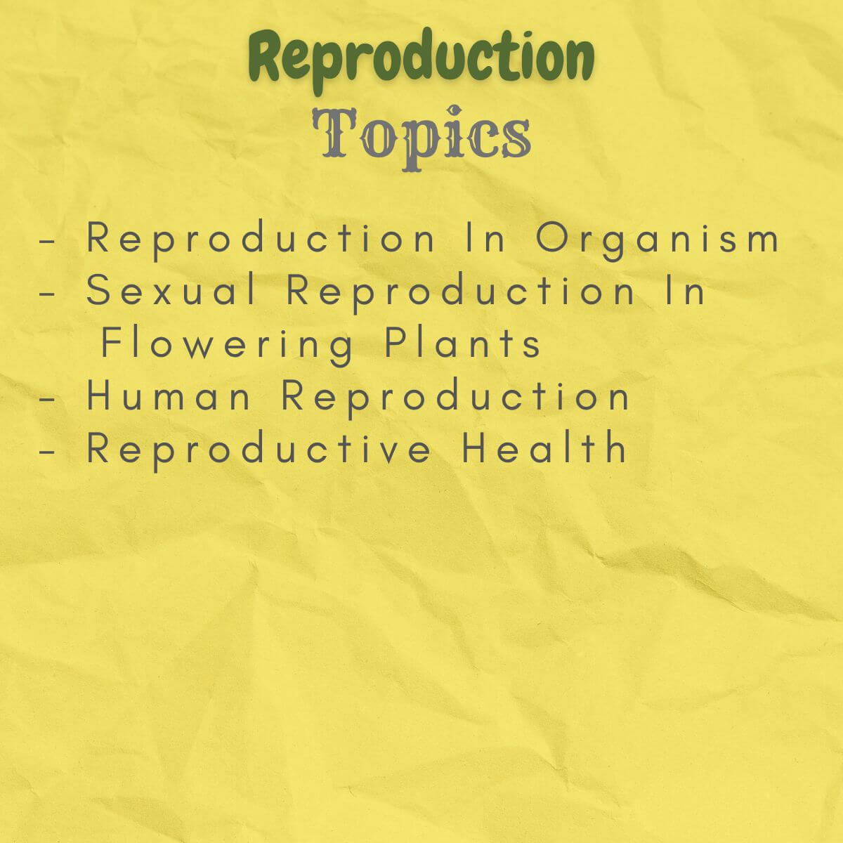 asexual and sexual reproduction biology grade 12 topics index