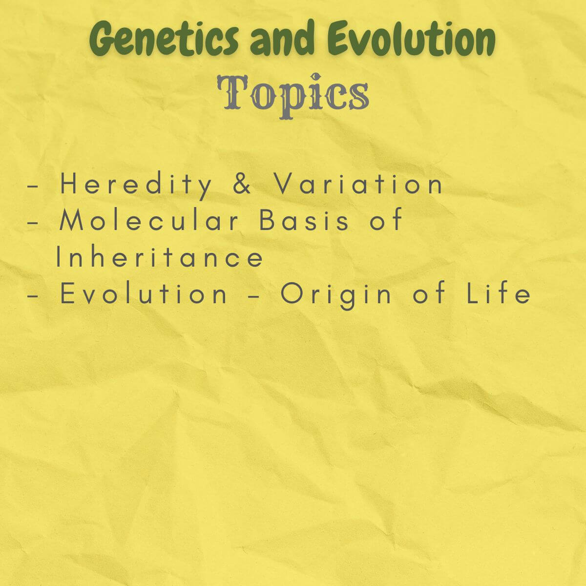 genetics and human evolution biology grade class 12 index topics