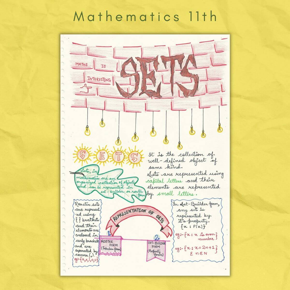 sets in math mathematics 11th