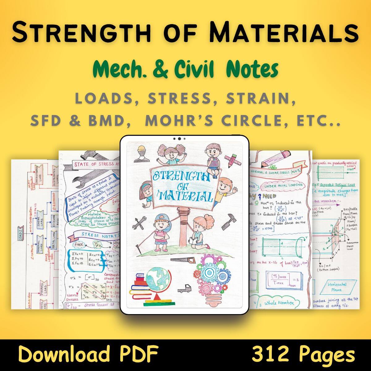 strength of materials som handwritten notes pdf