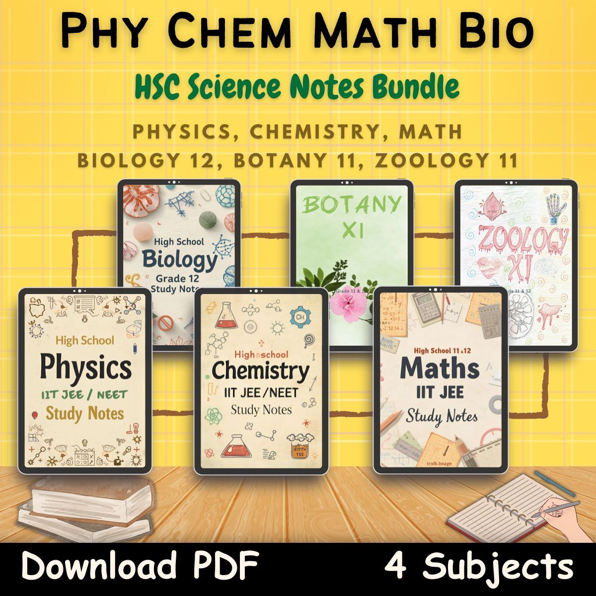 physics chemistry math biology pcmb study notes pdf first front yellow page