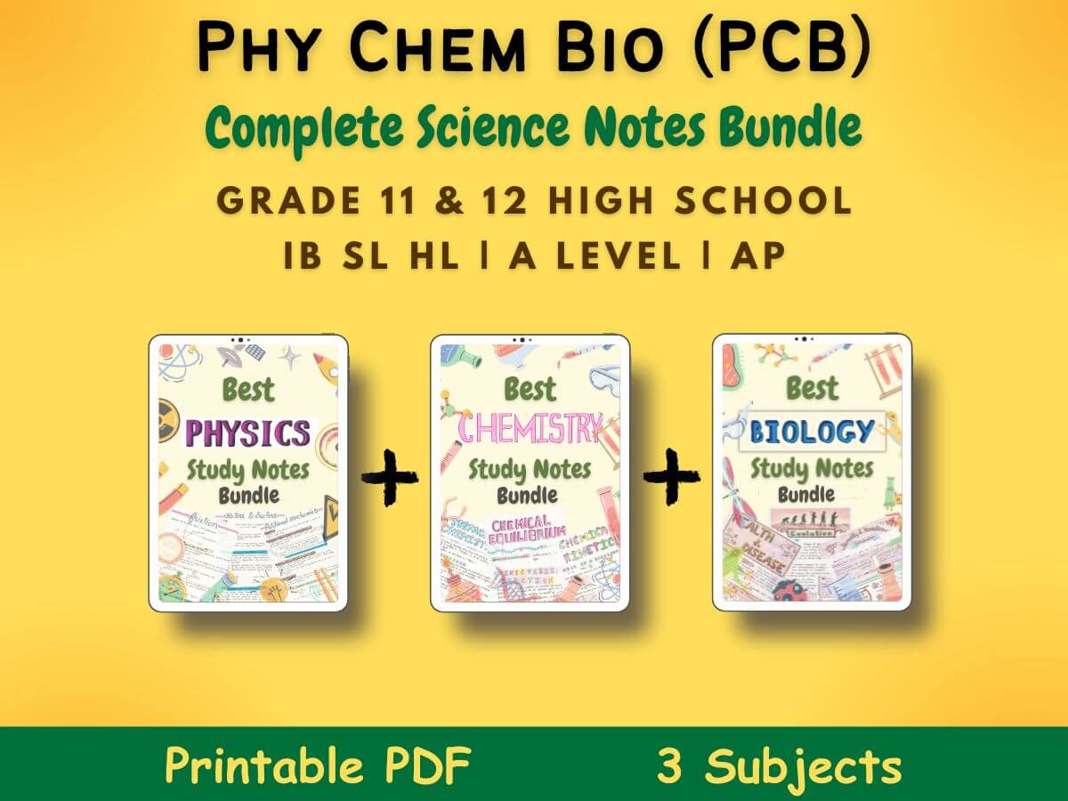physics chemistry biology aesthetic notes pdf